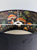 Handmade Black Velvet Lamp Shade: Mushroom Village Jungle Pattern