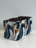 Handmade by order luxury abstract wave pattern design in brige blue grey pattern RECTANGULAR shape lamp shade pendant light shade
