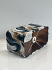 Handmade by order luxury abstract wave pattern design in brige blue grey pattern RECTANGULAR shape lamp shade pendant light shade