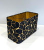 Handmade by order luxury black gold lava abstract marble geometric pattern RECTANGULAR shape lamp shade pendant shade all shapes sizes avail